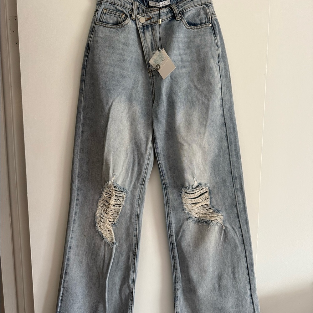 Classic Light Gray Women's Straight Leg Jeans